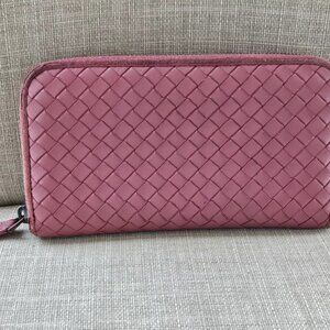 Bottega Veneta Clutch Wallet Cardholder Lambskin Zippy Zip Around Purse Italy